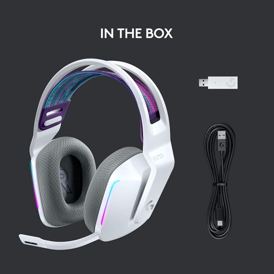 Logitech G733 Lightspeed Wireless Headset (White)